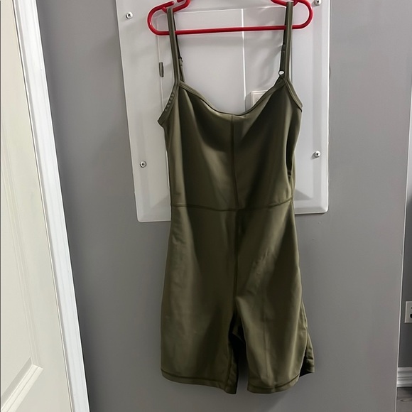 Olive Green Sleeveless Jumpsuit - Picture 1 of 1